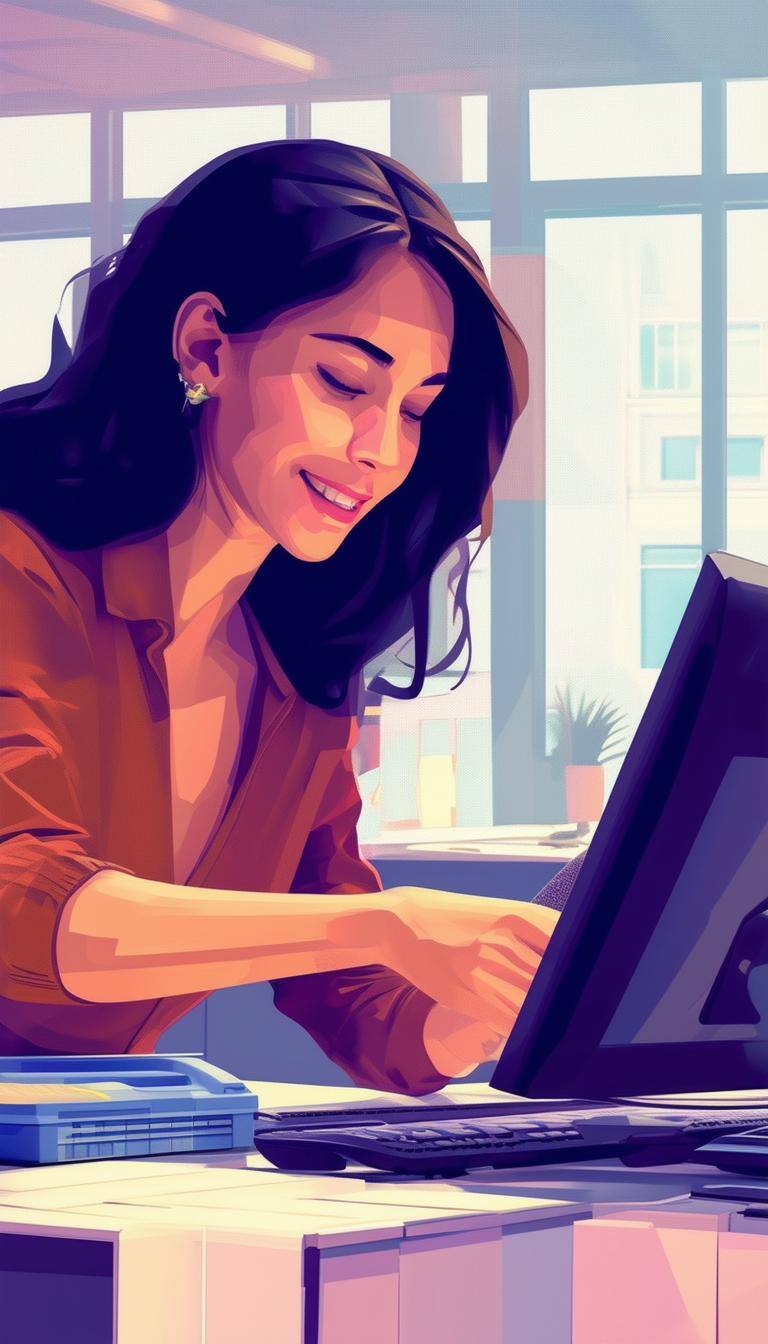 a woman purchasing business equipment a woman purchasing business equipment